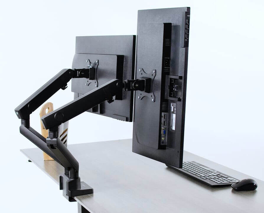 A Review of Vivo Aluminum Dual Monitor Ergonomic Desk Stand V102BB -  goStanding
