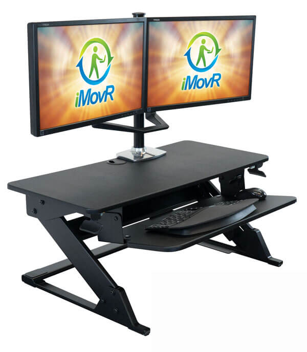 Standing Desk + Anti Fatigue Standing Mat Combo  Heavy Duty sit to stand  office desk. Supports up to 50 Lbs 32 Wide Sit Stand up Desk Converter