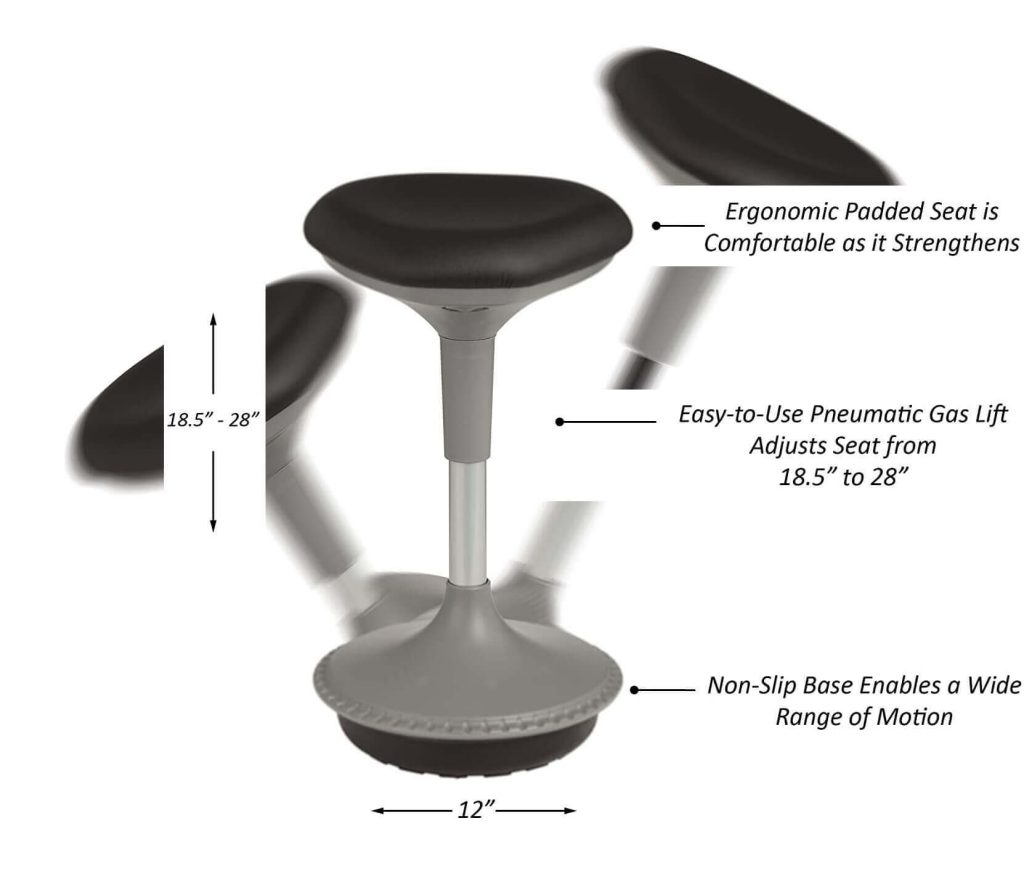 Adjustable Height Active Learning Stool